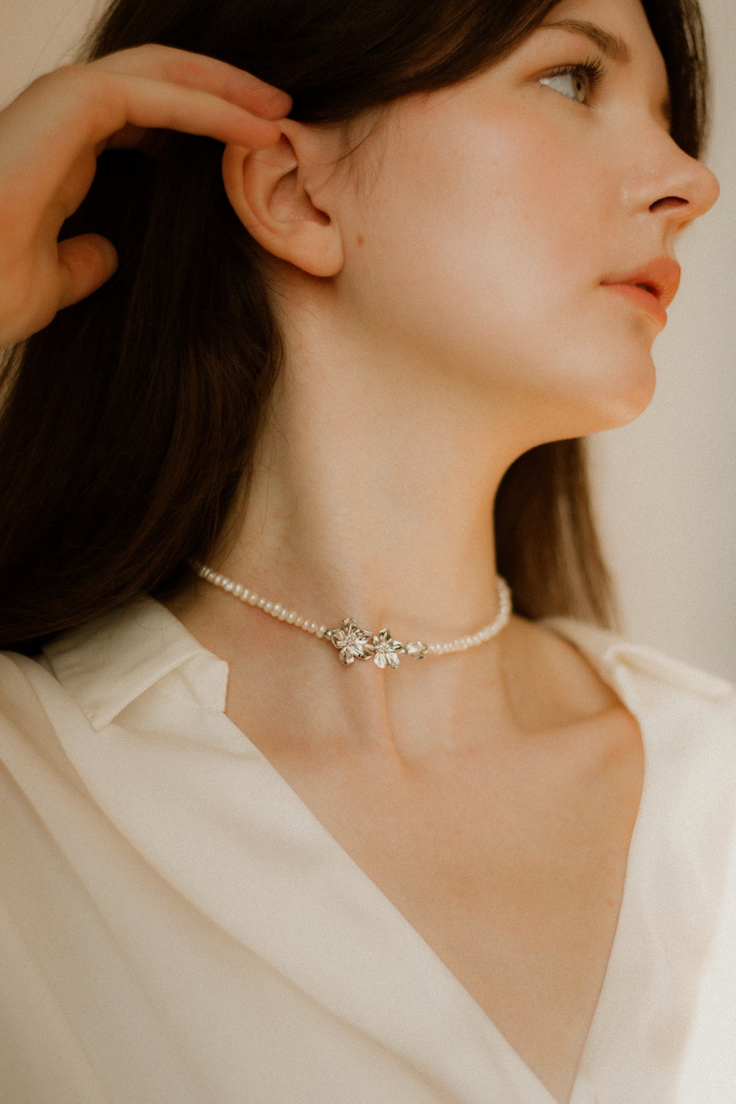 Чокер TSVIT срібло з родіюванням