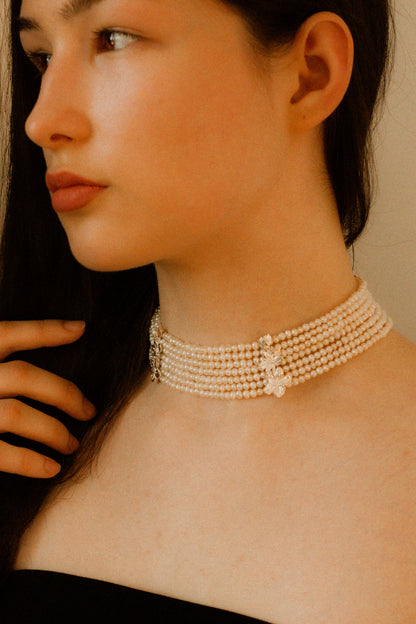 Чокер TSVIT (multi-layered) срібло з родіюванням