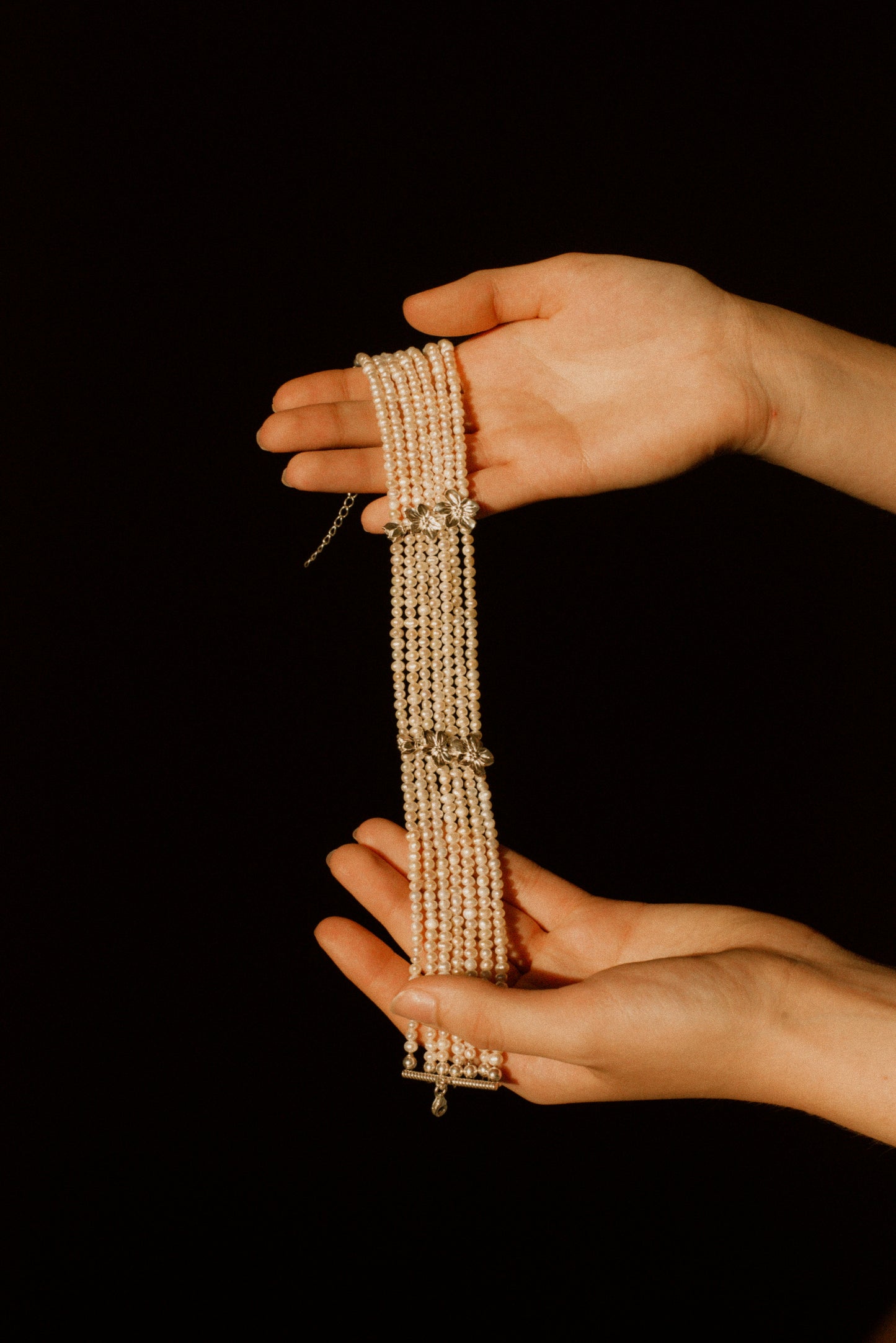 Чокер TSVIT (multi-layered) срібло з родіюванням