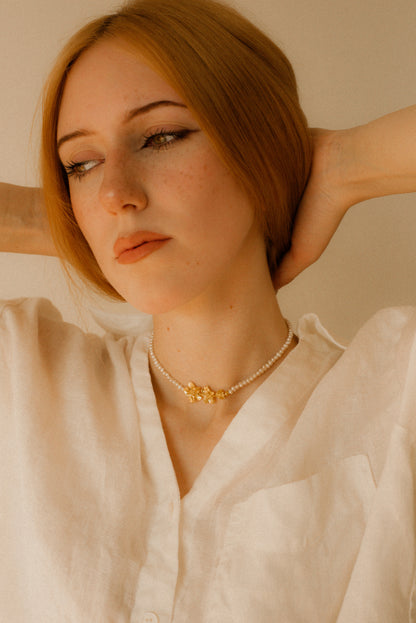 Чокер TSVIT срібло з позолотою