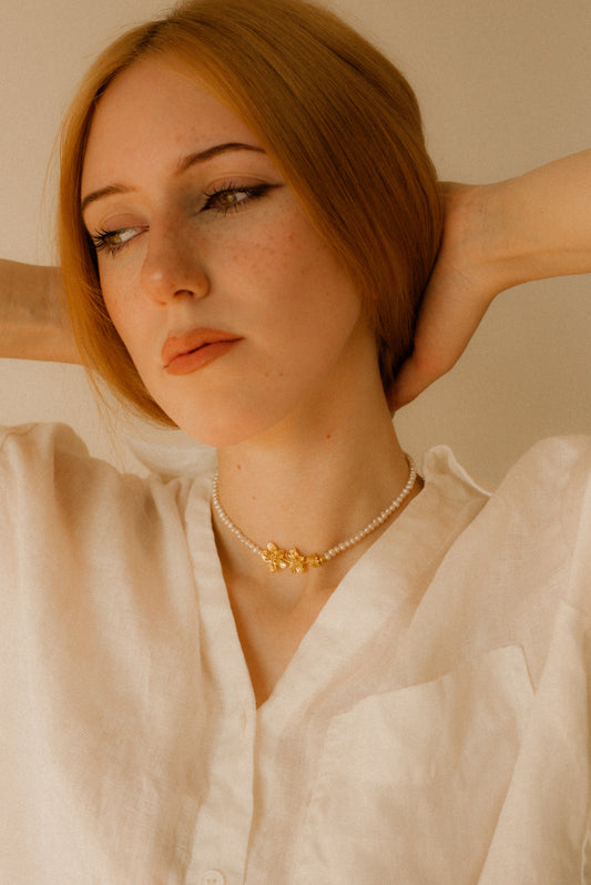 Чокер TSVIT срібло з позолотою