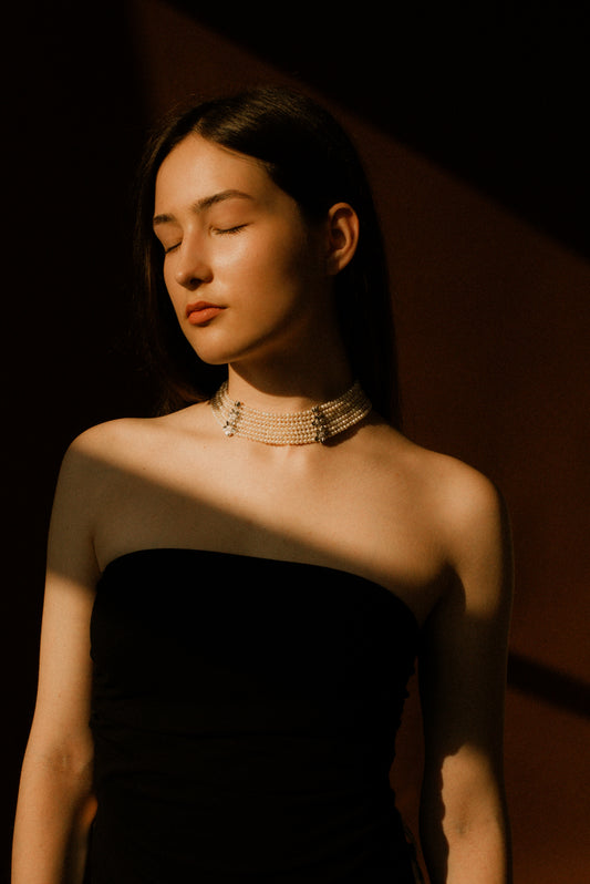 Чокер TSVIT (multi-layered) срібло з позолотою