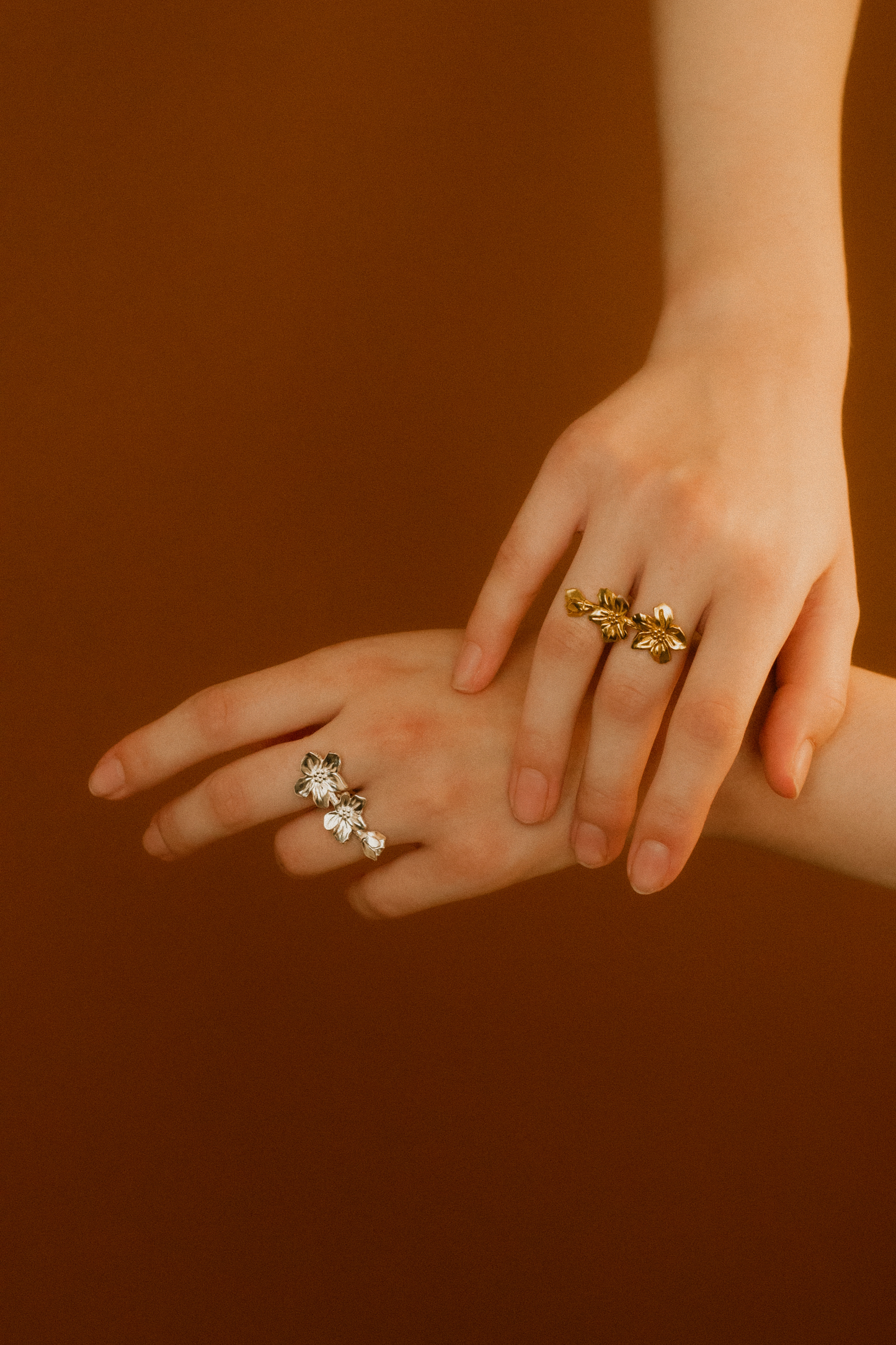 Каблучка TSVIT срібло з позолотою